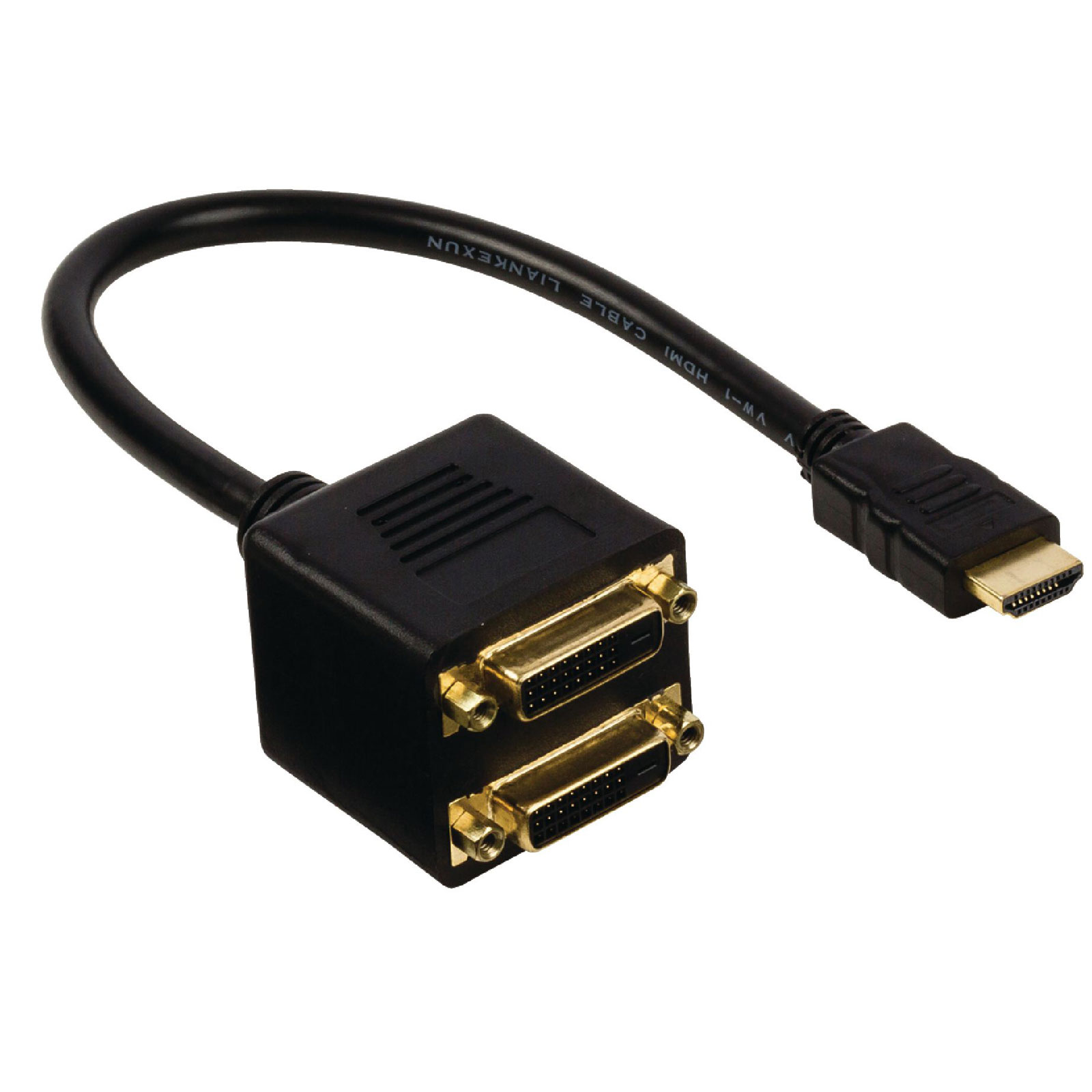 Câble HDMI mâle / 2 DVI-D Dual Link femelles (20 cm) pas cher - HardWare.fr