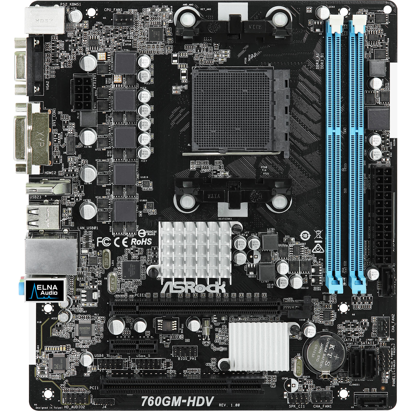 Подключение материнской платы asrock 760gm hdv