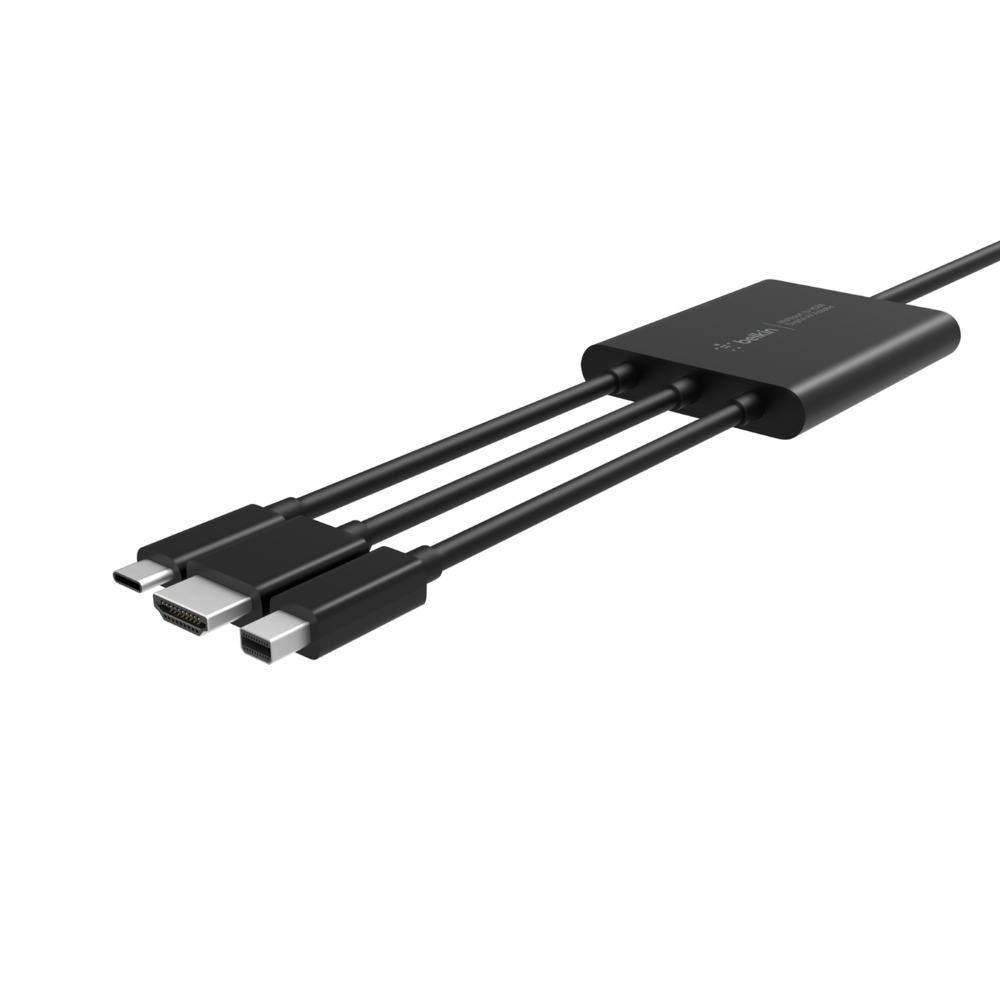Belkin Câble HDMI/USB-C/Mini-DP vers HDMI - 2.4 m pas cher - HardWare.fr
