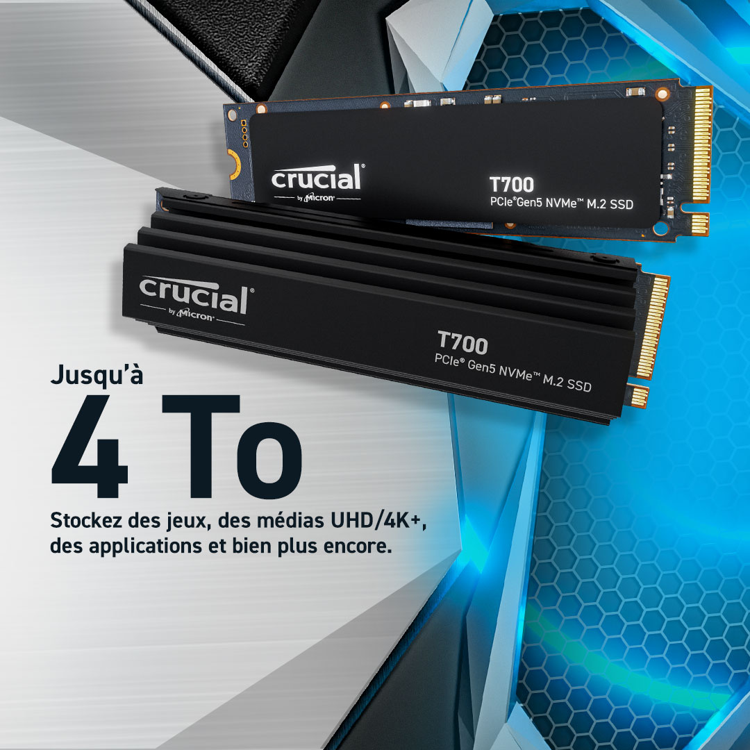 Crucial T700 4 To pas cher - HardWare.fr