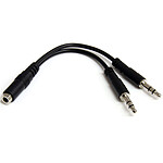 StarTech.com Câble adaptateur Jack 3.5 mm à 4 broches vers 2x Jack 3.5 mm à 2 broches pas cher