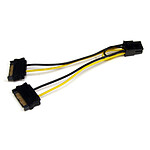 StarTech.com Câble adaptateur d'alimentation pour carte vidéo - 2x SATA vers PCIe 6 pins pas cher