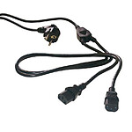 Double câble d'alimentation pour PC/Moniteur/Onduleur (3 m) pas cher