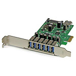 StarTech.com Carte contrôleur PCIe à 7 ports USB 3.0 - 6 externes 1 interne - avec alimentation SATA pas cher