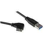 StarTech.com Câble USB-A 3.0 vers micro USB-B 3.0 à angle droit - M/M - 0.5 m - Noir pas cher