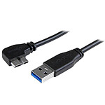 StarTech.com Câble USB-A 3.0 vers micro USB-B 3.0 coudé à gauche - M/M - 2 m - Noir pas cher