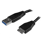 StarTech.com Câble slim USB-A 3.0 vers micro USB-B 3.0 - M/M - 2 m - Noir pas cher