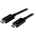 StarTech.com Câble Thunderbolt 3 (20 Gb/s) USB-C - Compatible Thunderbolt, USB et DisplayPort - M/M - 1 m - Noir pas cher