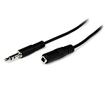 StarTech.com Câble audio stéréo slim Jack 3.5 mm - M/F - 2 m pas cher