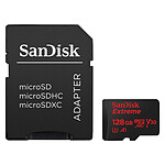 SanDisk Extreme microSDXC UHS-I U3 V30 128 Go + Adaptateur SD pas cher