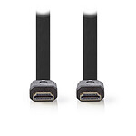 Nedis Câble HDMI plat haute vitesse avec Ethernet Noir (10 mètres) pas cher