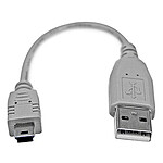 StarTech.com Câble USB-A 2.0 vers mini USB-B - M/M - 15 cm pas cher