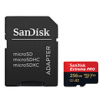 SanDisk Extreme Pro microSDXC UHS-I U3 V30 A2 256 Go + Adaptateur SD pas cher