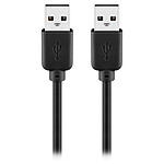 Câble USB 2.0 Type AA (Mâle/Mâle) - 2 m (Noir) pas cher