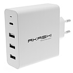 Akashi Chargeur Secteur 45W 6A USB-C + 3x USB-A pas cher