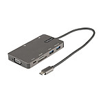 StarTech.com Adaptateur multiport USB-C vers HDMI 4K 30 Hz ou VGA, Hub 3 ports USB 3.0, RJ45, SD/microSD et Power Delivery 100W pas cher