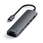 Satechi Hub USB-C Slim multiport 7-en-1 - Gris pas cher