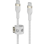 Belkin Boost Charge Pro Flex Câble silicone tressé USB-C vers USB-C (blanc) - 1 m pas cher