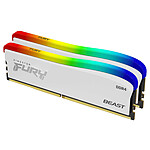 Kingston FURY Beast White RGB SE 32 Go (2 x 16 Go) DDR4 3600 MHz CL18 pas cher
