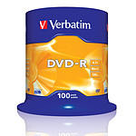 Verbatim DVD-R 4.7 Go certifié 16x (pack de 100, spindle) pas cher
