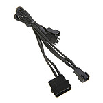 BitFenix Alchemy Black - Câble d'alimentation gainé - Molex vers 3x 3 pins - 20 cm pas cher