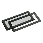 Filtre à poussière magnétique rectangulaire 2x 40 mm (cadre noir, filtre noir) pas cher