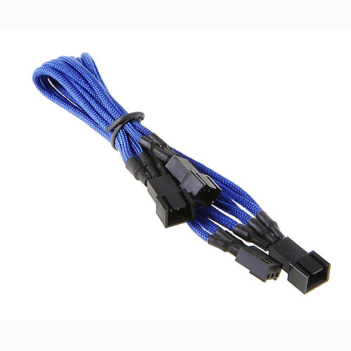 BitFenix Alchemy Blue - Câble d'alimentation gainé - 3 pins vers 3x 3 pins - 60 cm pas cher