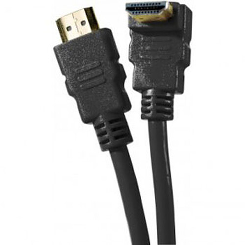 Câble HDMI 1.4 Ethernet Channel Coudé mâle/mâle Noir - (3 mètres) pas cher