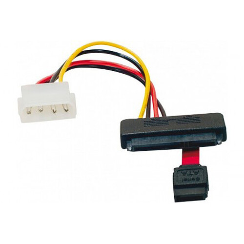 Câble SATA 2-en-1 avec alimentation Molex (pour 1 HDD ou SSD) pas cher