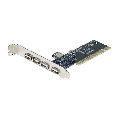 Carte PCI USB 2.0 4 Ports + 1 interne pas cher