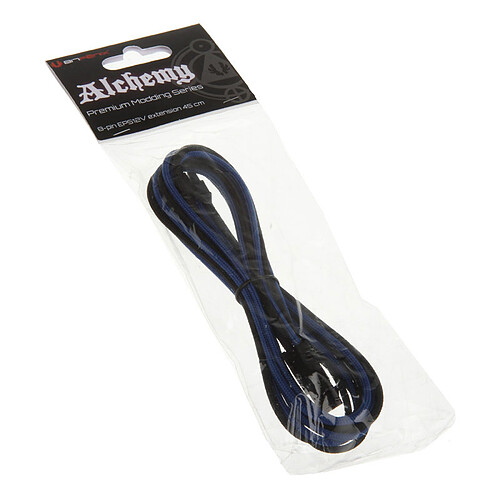 BitFenix Alchemy Blue/Black - Extension d'alimentation gainée - EPS12V 8 pins - 45 cm pas cher