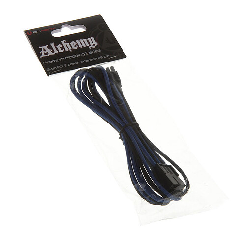 BitFenix Alchemy Blue/Black - Extension d'alimentation gainée - PCI Express 8 broches - 45 cm pas cher