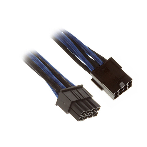 BitFenix Alchemy Blue/Black - Extension d'alimentation gainée - PCI Express 8 broches - 45 cm pas cher