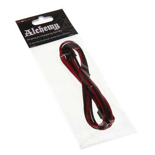 BitFenix Alchemy Red/Black - Extension d'alimentation gainée - PCI Express 6 broches - 45 cm pas cher