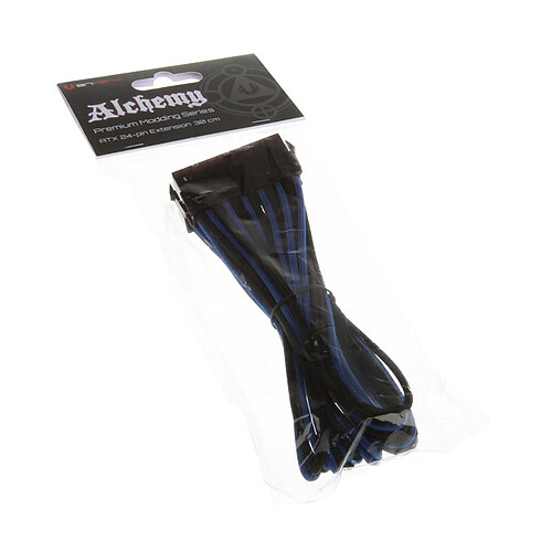 BitFenix Alchemy Blue/Black - Extension d'alimentation gainée - ATX 24 broches - 30 cm pas cher