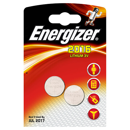 Energizer 2016 Lithium 3V (par 2) pas cher