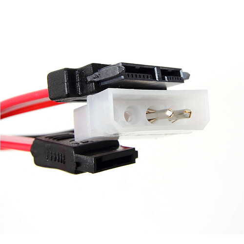 Câble Slim-SATA 2-en-1 avec alimentation Molex (pour lecteur optique slim ou SSD 1.8'') pas cher