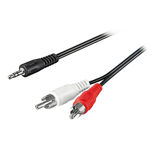 Câble audio Jack 3.5 mm / 2x RCA mâles - 10 m pas cher