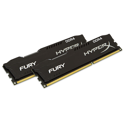 HyperX Fury Noir 64 Go (4x 16 Go) DDR4 2400 MHz CL15 pas cher
