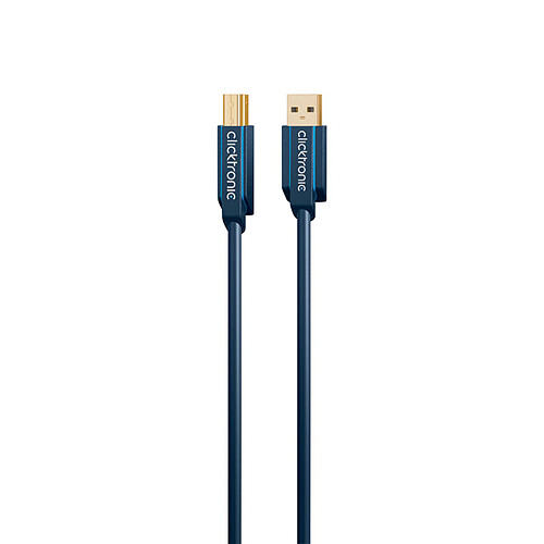 Clicktronic Câble USB 3.0 Type AB (Mâle/Mâle) - 1 m pas cher