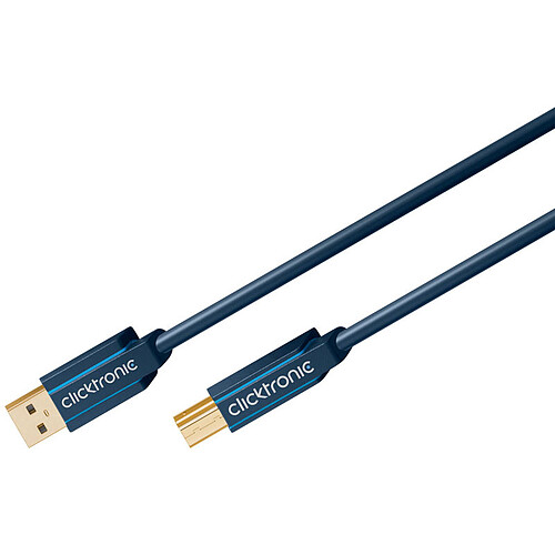 Clicktronic Câble USB 3.0 Type AB (Mâle/Mâle) - 1 m pas cher