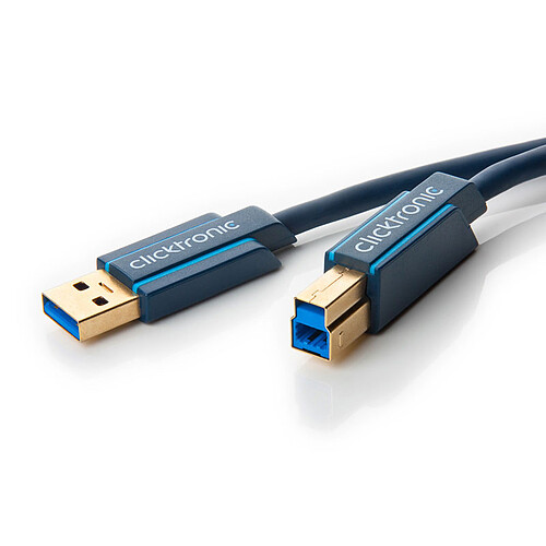 Clicktronic Câble USB 3.0 Type AB (Mâle/Mâle) - 0.5 m pas cher