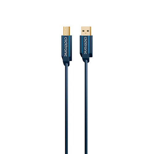 Clicktronic Câble USB 2.0 Type AB (Mâle/Mâle) - 1 m pas cher