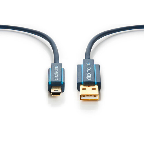 Clicktronic Câble Mini USB 2.0 Type AB (Mâle/Mâle) - 0.5m pas cher