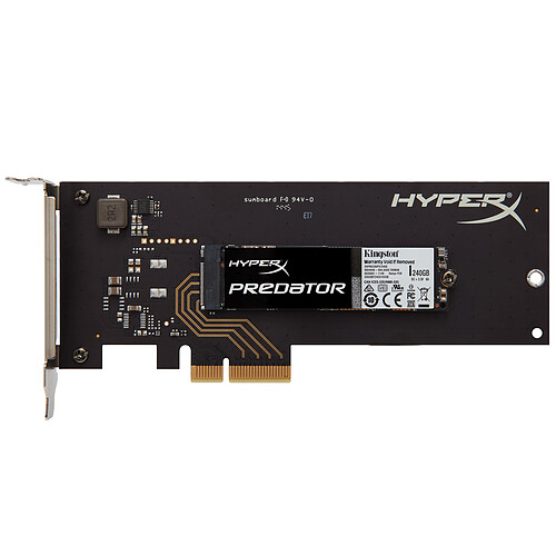 HyperX Predator M.2 PCIe 240 Go avec adaptateur PCIe 2.0 x4 pas cher