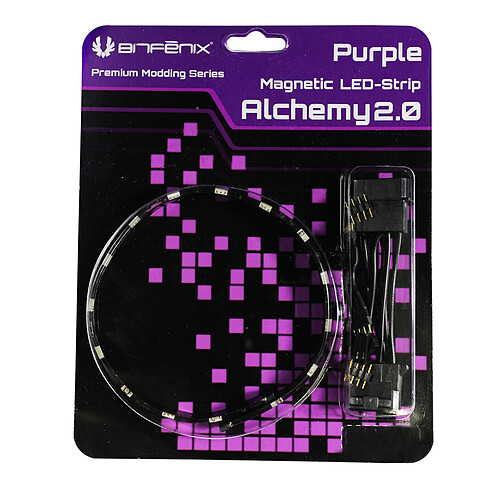 BitFenix Alchemy 2.0 Magnetic LED-Strip (violet, 12 cm) pas cher