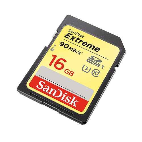 SanDisk Carte mémoire SDHC Extreme UHS-1 U3 16 Go pas cher