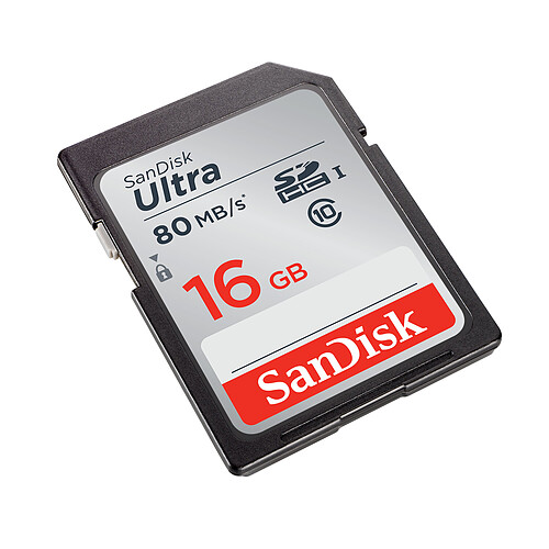 SanDisk Ultra SDHC UHS-I 16 Go 80 Mb/s pas cher