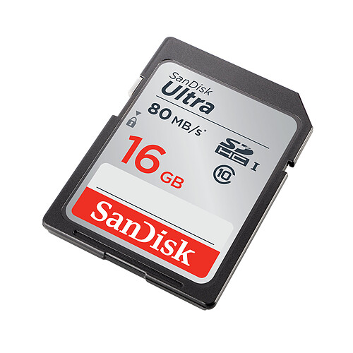 SanDisk Ultra SDHC UHS-I 16 Go 80 Mb/s pas cher