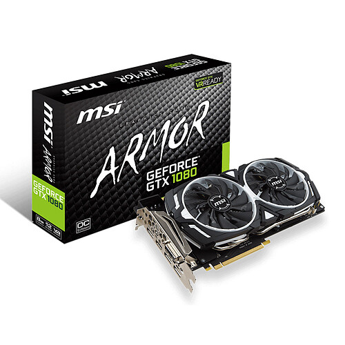 MSI GeForce GTX 1080 ARMOR 8G OC pas cher